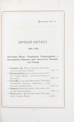 Потто В. Исторический очерк Николаевского кавалерийского училища. Школа гвардейских подпрапорщиков и кавалерийских юнкеров. 1823—1873. СПб.: Тип. Второго отделения Собственной Е. И. В. канцелярии, 1873.